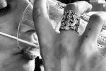 Anello BOCCHETTA DECORO/SERRATURA SARDA ARGENTO 925 antica bocchetta