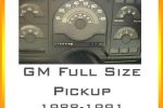 1988-1991 GM Full Size Pickup Cluster Repair Service