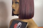 LOLA 2 X 4  BURGUNDY GLUELESS WIG