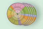Pack of 5 Original Wine Aroma Wheels