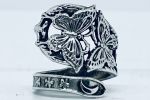Anello Artigianale FARFALLE Mod. SPIRALE  Realizzato con  Antica posata in Argento (Prima Metà del ’900)