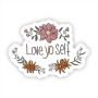 Love Yo Self Floral Sticker