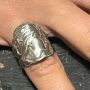 Anello SPILLA VERGINE art nouveau antica spilla