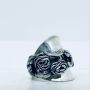 Anello INTERO “ROSE TRAFORATE”  antica posata