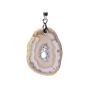 Agaat edelsteenhanger met kristallisatie