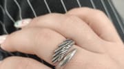 Anello Artigianale ALZAVOLO Mod. SPIRALE  Realizzato con  Antico tagliacarte in Argento (Prima Metà del ’900)