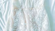 Geometric Sparkling Lace Wedding Dress - LaceMarry