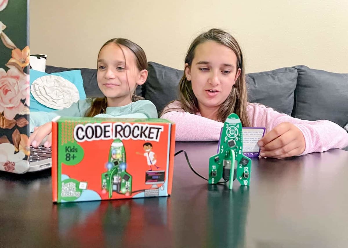 Code Rocket Toy for Kids Ages 8 12+, Learn Block & Typed Coding w/ Circuits  - RobotShop