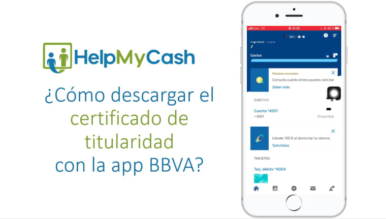 BBVA - ¿Cómo descargar el certificado de titularidad con la 'app' BBVA?