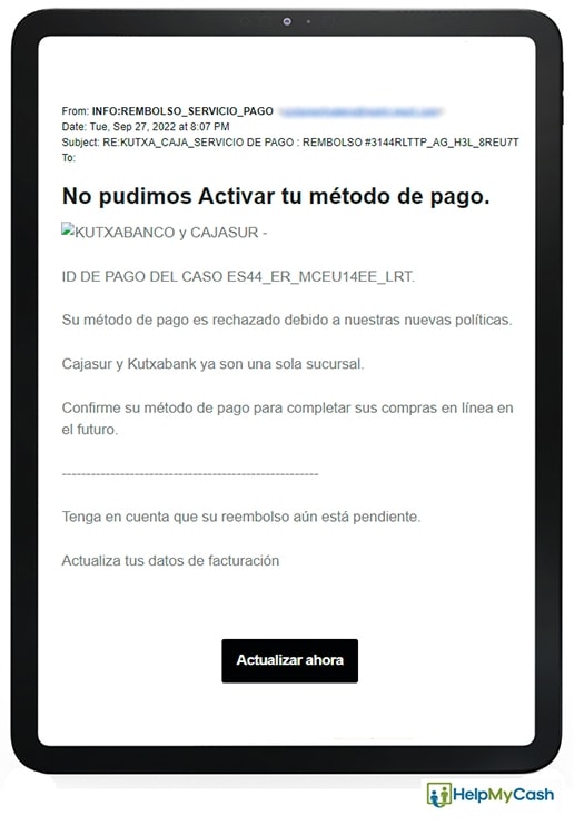E-mail de phishing