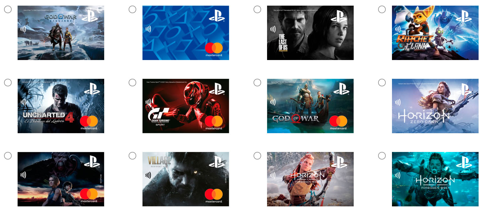 Tarjetas de la Cuenta PlayStation de Unicaja