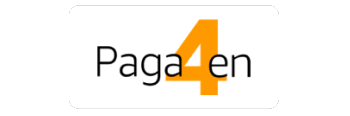Logotipo del servicio Paga en 4 de Amazon.