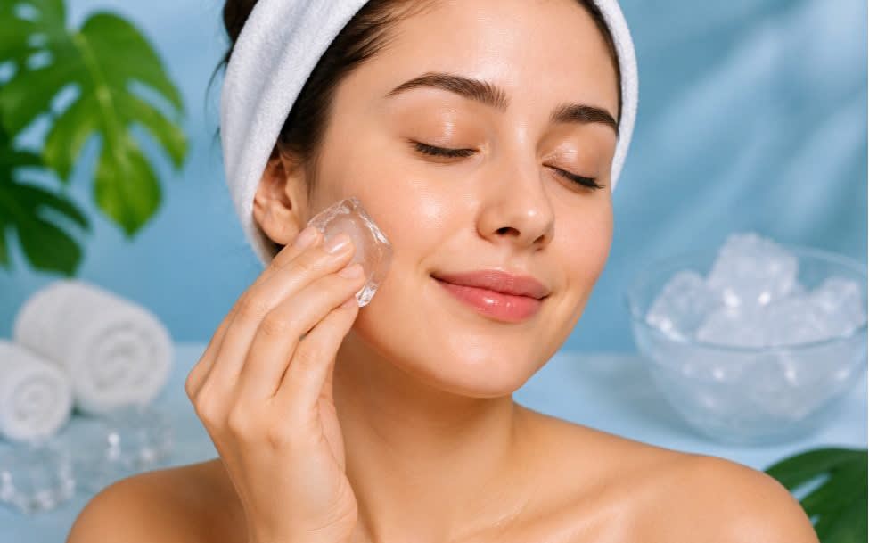 Skin Icing Trend: क्या चेहरे पर बर्फ लगाने से सच में मिलता है Glass Skin? जानें फायदे और सही तरीका