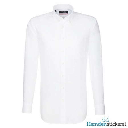 Seidensticker Hemd REGULAR 1/1 Arm Button-Down-Kragen Brusttasche Weiß