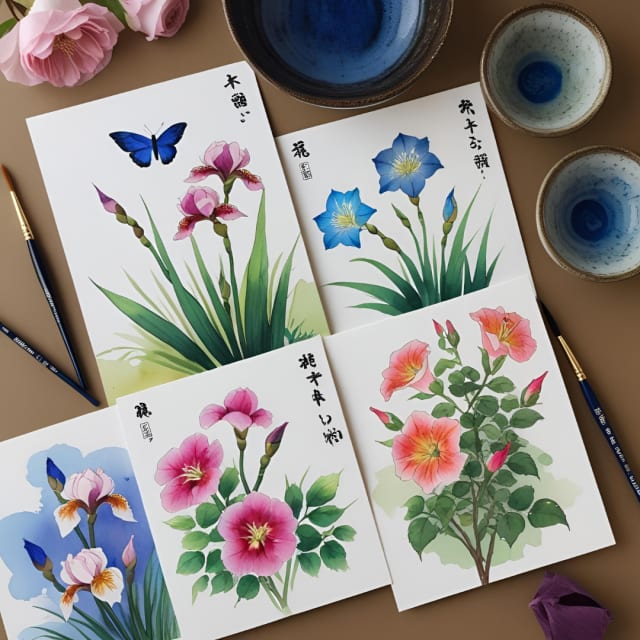 Four Seasons Watercolor Cards