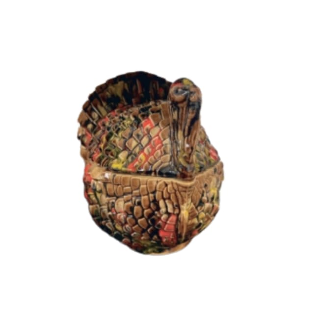 Ceramic Turkey Bowl W/Lid