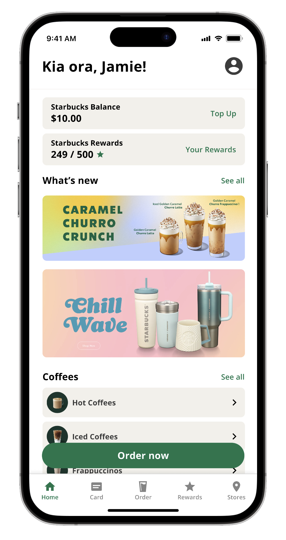 proof of concept - starbucks coffee order