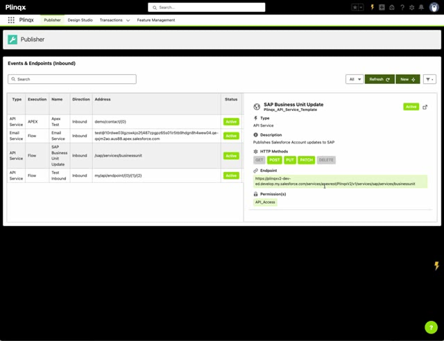 Endpoint details panel