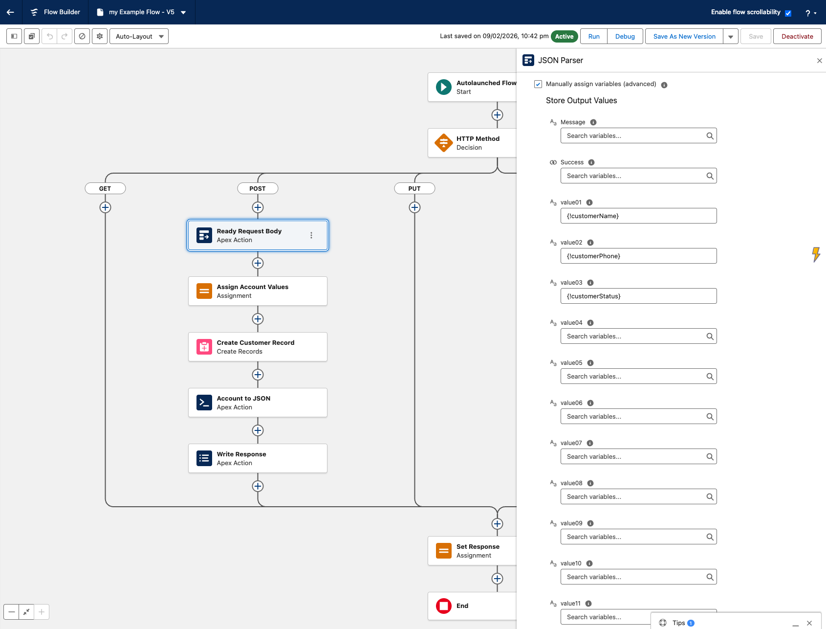 Step 6: Assign Values to Variables