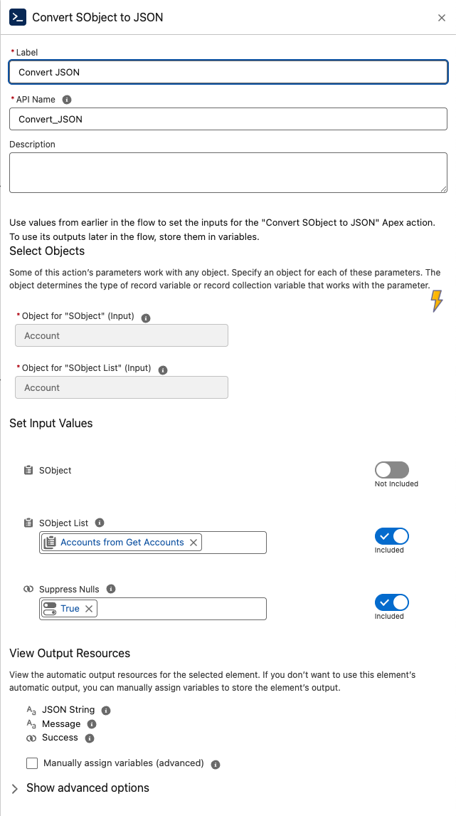 Flow Convert to JSON
