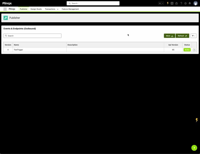 Outbound list view