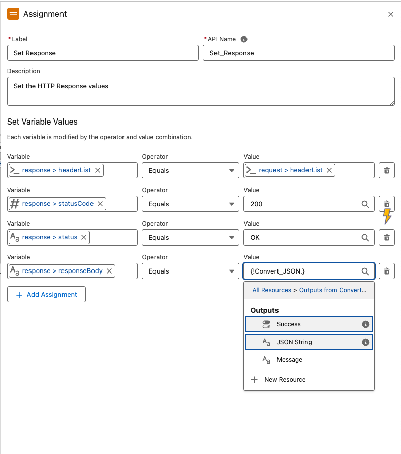 Flow JSON Response
