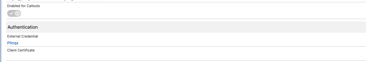 Named Credential - External Credential