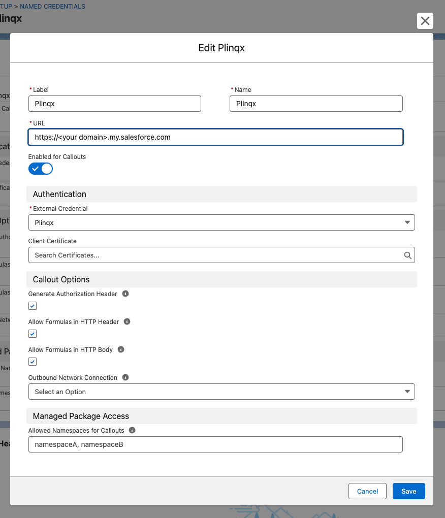 Named Credential - Set My Domain