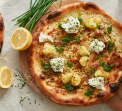 Pizza med färskpotatis och Västerbottensost