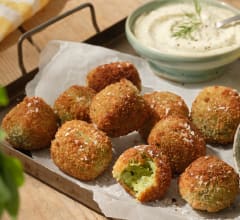 Örtiga torskkroketter med kaprismajonnäs