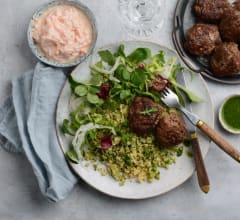 Blandfärsjärpar med morotstzatziki