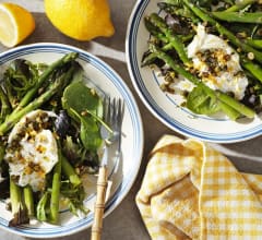 Burrata med ljummen sallad