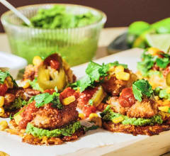 Rotfruktsrösti-tacos med pankobakad fisk