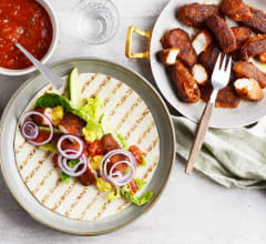 Fish taco med mango- & currysås