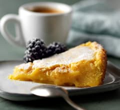 Vit kladdkaka med clementin
