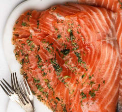 Calvados- och äpplegravad lax