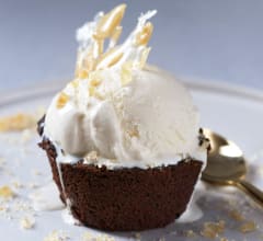 Browniebowl med vaniljglass
