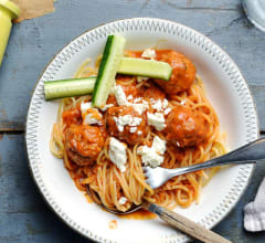 Frikadeller i tomatsås med mozzarella
