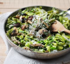 Pasta med svamp & purjolök