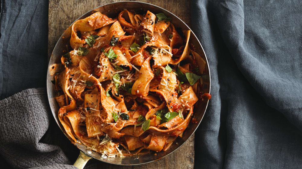 Pappardelle al pomodoro