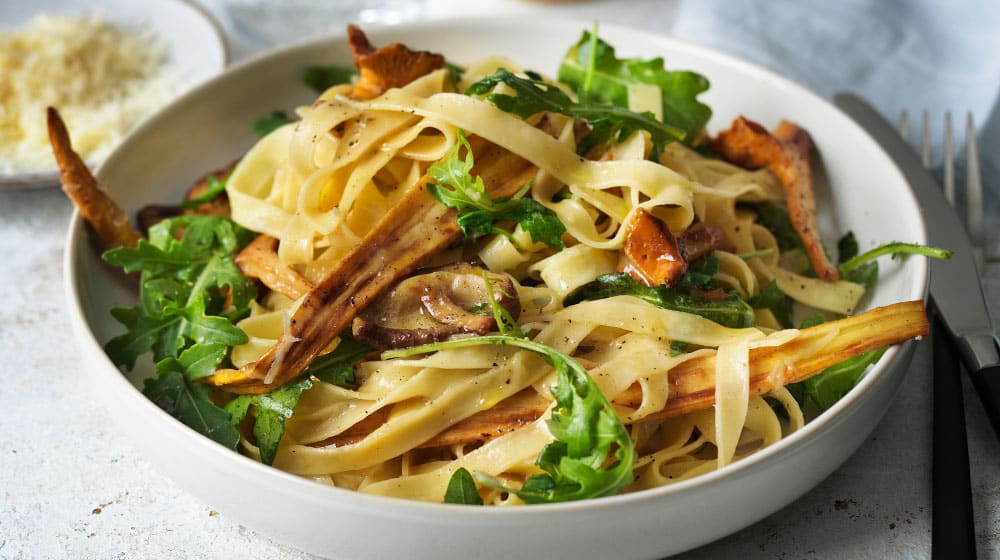 Pasta med kantareller & palsternacka