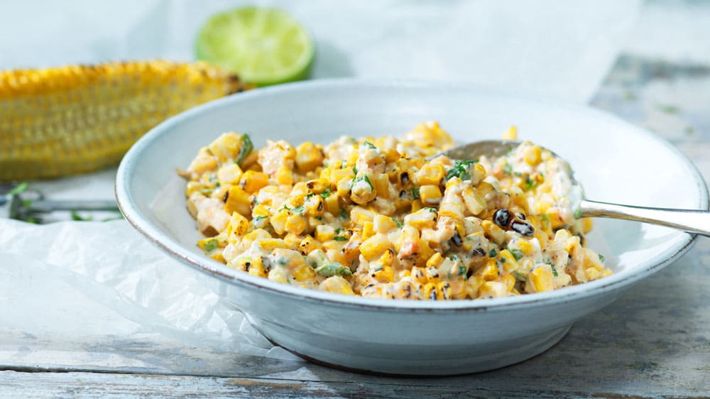 Grillad corn salad