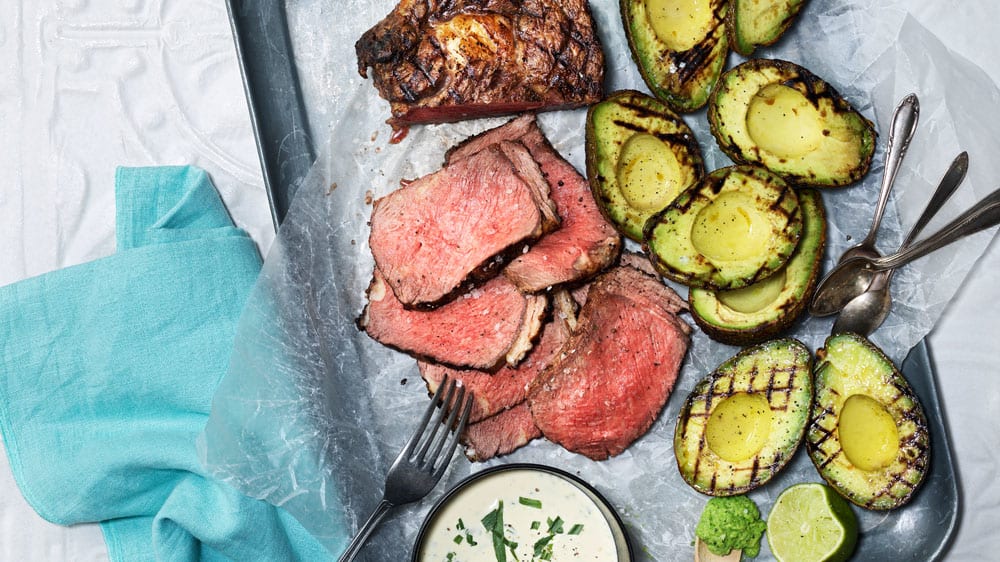 Grillad entrecôte med rödvinssmak