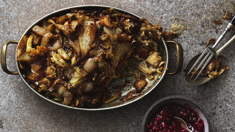 Kålpudding med lingon