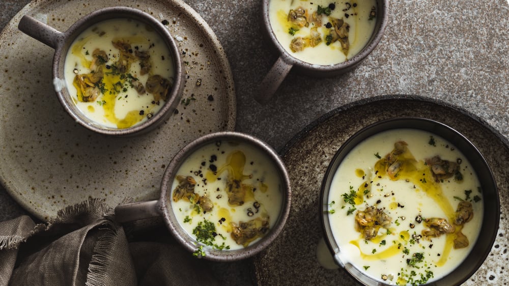 Musselchowder med potatis & purjolök
