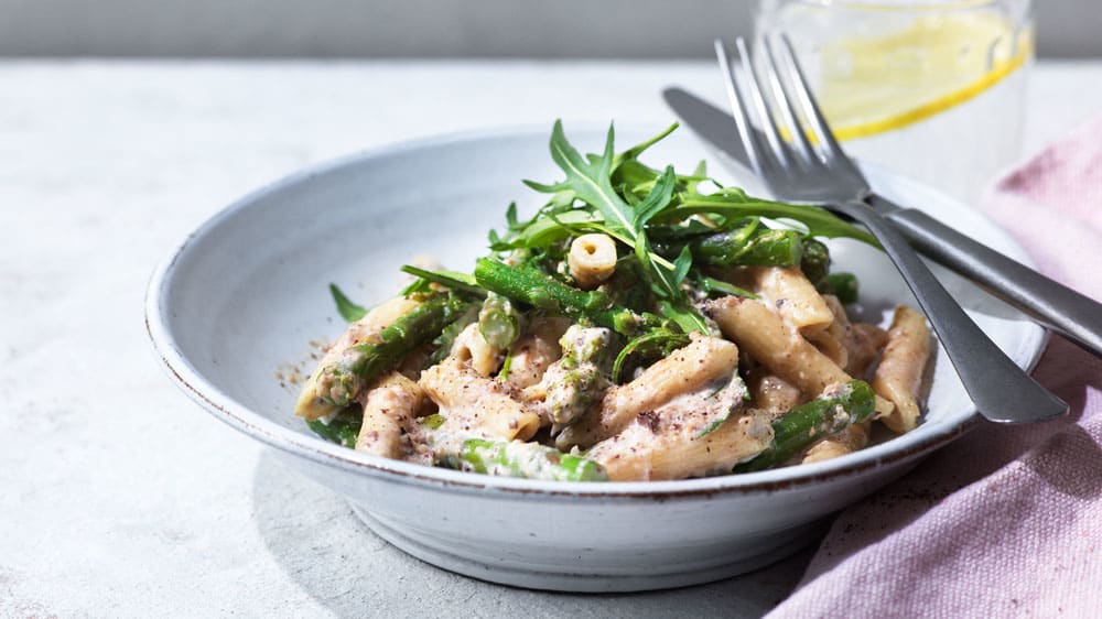 Penne med krämig svamptapenade