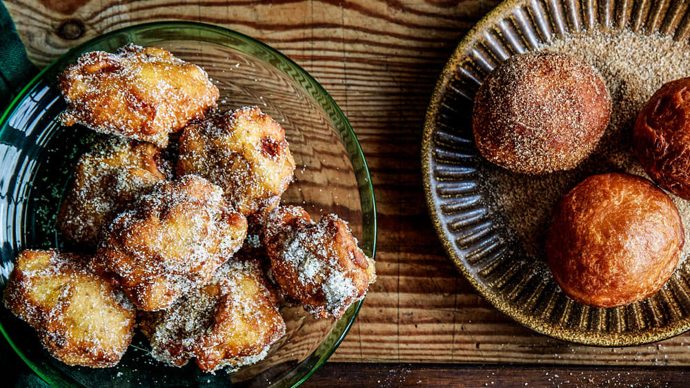 Äppelfritters med fänkålssocker
