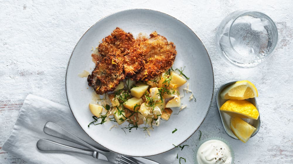 Pankofriterad senapsströmming