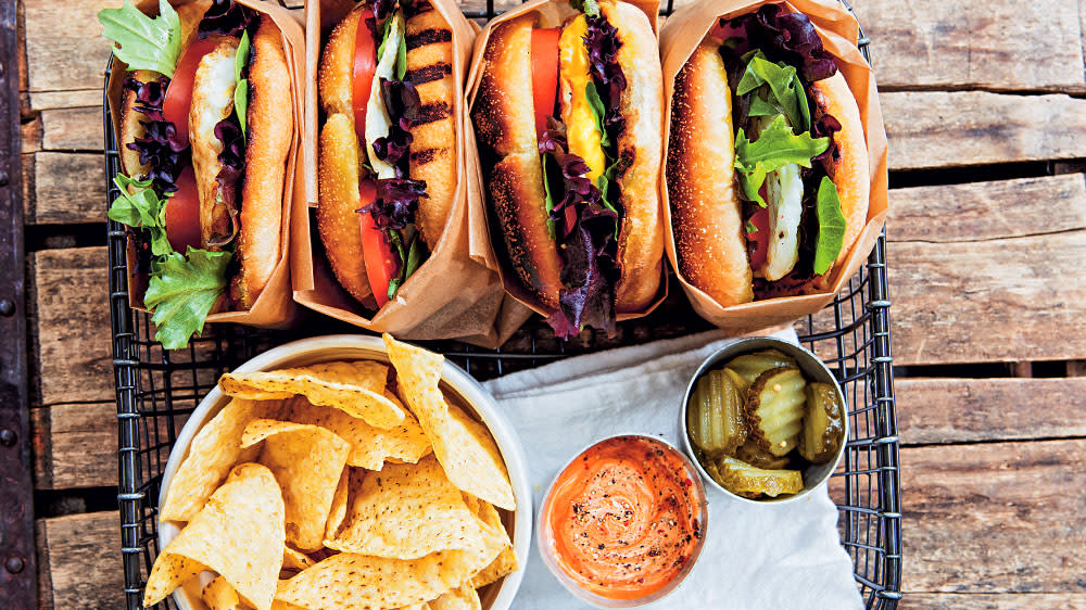 Äggburgare med hemgjord ketchup