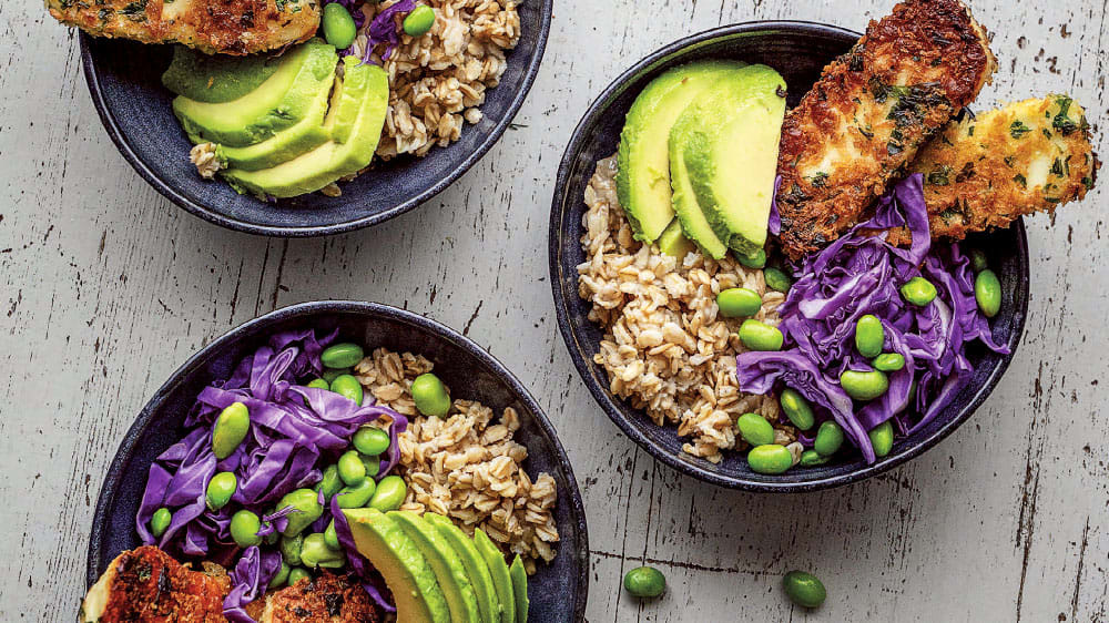 Panerad halloumi med örter